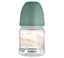Пляшечка для годування Canpol babies Easystart MOUNTAINS антиколікова з широким отвором 120 мл зелена (35/242_gre)