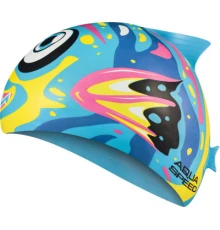 Шапка для плавання Aqua Speed Zoo 115-01-Fish 8688 синій, темно-синій, жовтий, рожевий Діт OSFM (5908217686886)