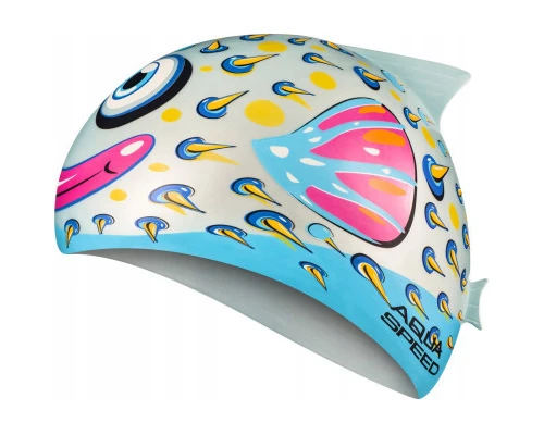 Шапка для плавання Aqua Speed Zoo 115-02-Fish 8691 сірий Діт OSFM (5908217686916)