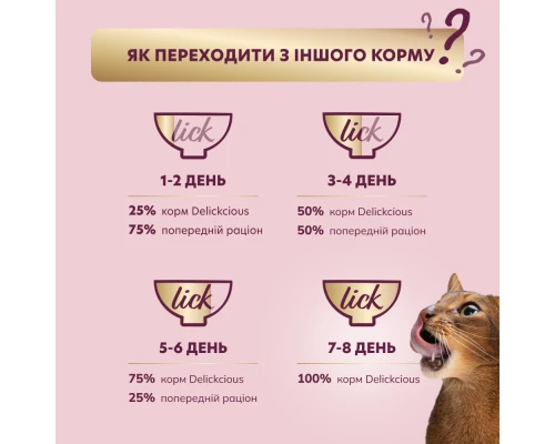Вологий корм для кішок Delickcious Суп з курки з шинкою та додаванням шпинату 80 г (4820269141599)