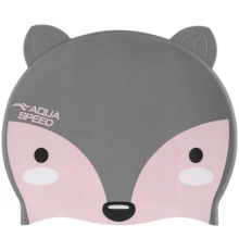 Шапка для плавання Aqua Speed Zoo Fox 115-26 9814 лисиця, сірий Діт OSFM (5908217698148)