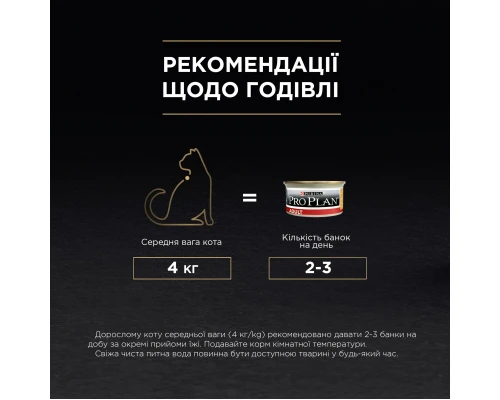 Вологий корм для кішок Purina Pro Plan Adult З куркою 85 г (8445290173218)