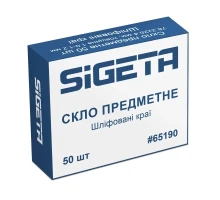 Аксесуар до мікроскопів Sigeta Предметне скло шліфовані краї (50 шт) (65190)