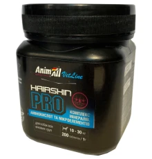 Вітаміни для собак AnimAll VetLine Hair Skin PRO для середніх порід 1 г х 200 т (4820150205430)