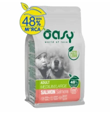 Сухий корм для собак OASY One Animal Protein ADULT Medium/Large з лососем 2.5 кг (8053017348612)