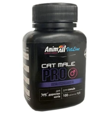 Вітаміни для котів AnimAll VetLine CAT MALE PRO для самців 0.5 г х 100 т (4820150205539)