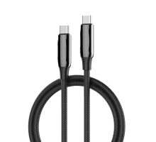 Дата кабель USB-C to USB-C 1.0m (PVC+Aluminum Alloy) (PD Fast Charging 240W) 5А black ColorWay (CW-CBPDCC069-BK)