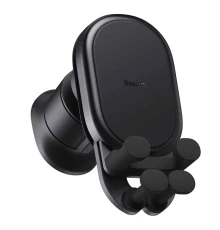 Автотримач для телефона з БЗП Baseus Stable Gravitational Wireless Charging Car Mount Pro 15W (Air Outlet Version) Black (SUWX030001)