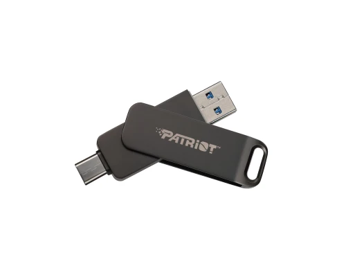 USB флеш накопичувач Patriot 128GB Rage R550 Matte Black USB 3.2/Type-C (PE128GR550DSAD)