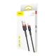 Кабель Baseus Cafule Cable USB For Lightning 2.4A 0.5m Red+Black (CALKLF-A19)