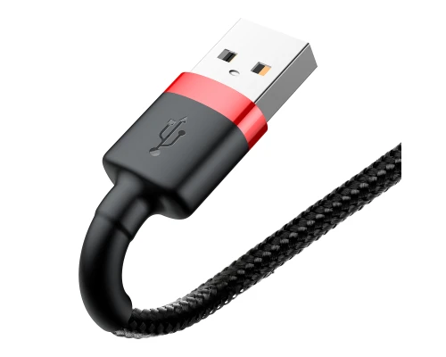 Кабель Baseus Cafule Cable USB For Lightning 2.4A 0.5m Red+Black (CALKLF-A19)