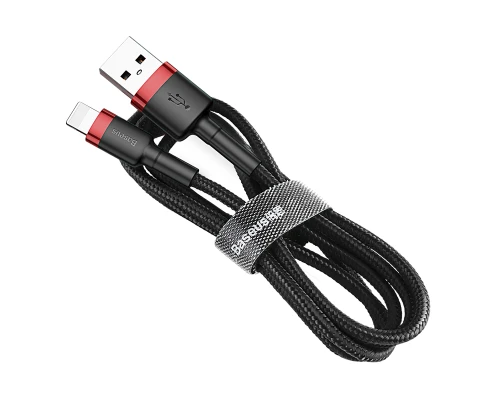 Кабель Baseus Cafule Cable USB For Lightning 2.4A 0.5m Red+Black (CALKLF-A19)