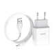 Мережевий зарядний пристрій з кабелем HOCO C73A Glorious dual port charger set(Micro) 12W White (6931474713063)