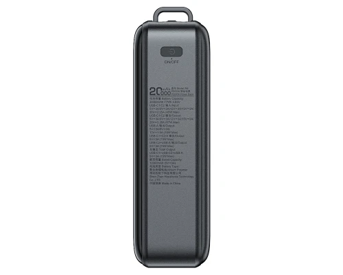 Батарея універсальна Acefast 20000mAh 67W PD/3.0, 20В/3.35A Type-C, USB-A, with cable, Li-ion M4 Black (6974316282723)