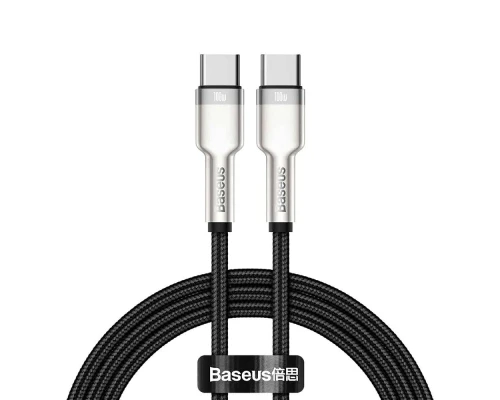 Дата кабель USB-C to USB-C 2.0m 100W metal black Baseus (CATJK-D01)