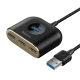 USB-хаб Baseus Square round 4 in 1 USB HUB Adapter(USB3.0 TO USB3.0*1+USB2.0*3) 1m Black (CAHUB-AY01) 