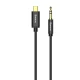 Аудіокабель Baseus Yiven Type-C male To 3.5 male, nylon braid, 1,2m, Black (CAM01-01)