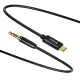 Аудіокабель Baseus Yiven Type-C male To 3.5 male, nylon braid, 1,2m, Black (CAM01-01)