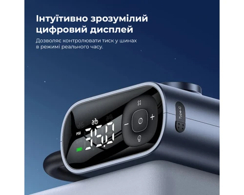 Автомобільний насос Baseus PrimeTrip Series Portable Bike Pump Cosmic Black (C11169000121-00)