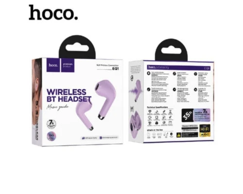 Бездротові навушники TWS HOCO EQ1 Music Purple (6931474798510)