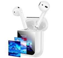 Бездротові навушники TWS BOROFONE BW86 Brocade, touch screen, White (6941991119484)