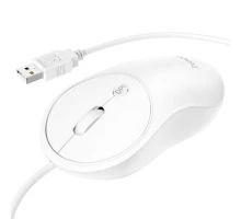 Миша HOCO GM13 Esteem business wired mouse White (6931474757852)