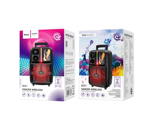 Портативна колонка HOCO BS37 Dancer outdoor wireless speaker, 10W, Black (6931474727602)
