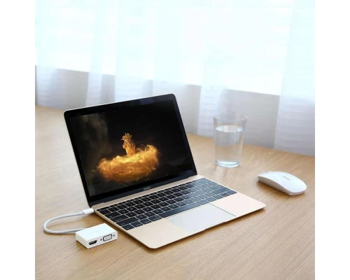 USB-хаб UGREEN USB Type C to HDMI + VGA Converter (White) (UGR-30843) 