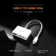 USB-хаб UGREEN USB Type C to HDMI + VGA Converter (White) (UGR-30843) 