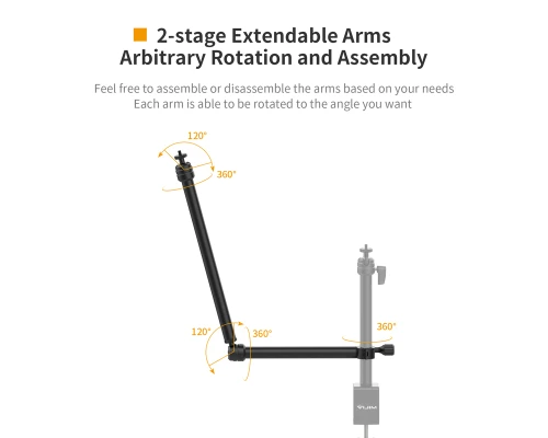 Штатив-тримач Ulanzi Vijim Desktop Flexible Arm/Light Stand(With Clip/Two Stages) (UV-2665 LS04) (2665)