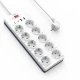 Мережевий подовжувач WIWU 14 in 1 20W GaN Power Strip 2C+2A+10AC Wi-S008 EU (2 m) White (6977703656268)