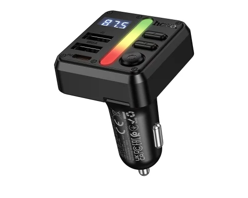 АЗП з FM-модулятором HOCO E89 Libre 45W(1A1C) car BT FM transmitter Black (6942007673808)