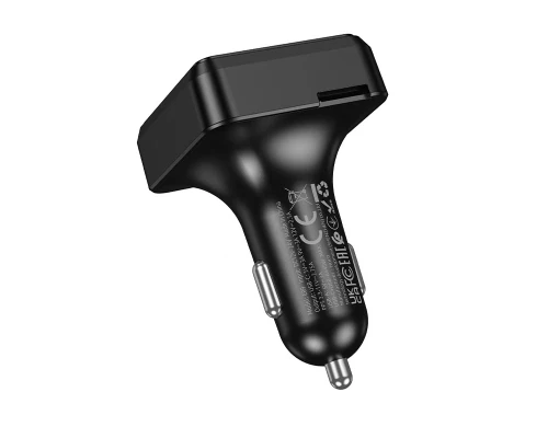АЗП з FM-модулятором HOCO E89 Libre 45W(1A1C) car BT FM transmitter Black (6942007673808)