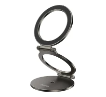Автотримач для телефона HOCO H102 Whale magnetic ring holder(multi-scene) Metal Grey (6942007674478)