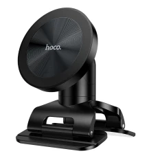 Автотримач для телефона HOCO H97 Eminent Ring Magnetic Car holder(center console) Black (6942007673020)